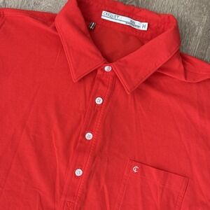Criquet Cotton Performance Short Sleeve Polo Men's 2XL Red Stretch 1/2 Button